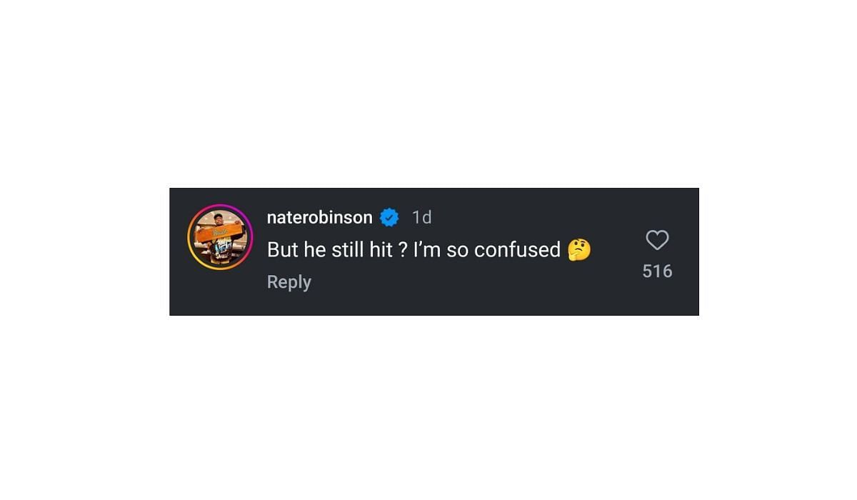 Nate Robinson reacts to a post about Cardi B (Source: Juicey Monae/Instagram)